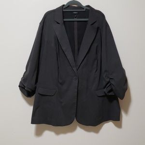 Gray blazer with quarter sleeves